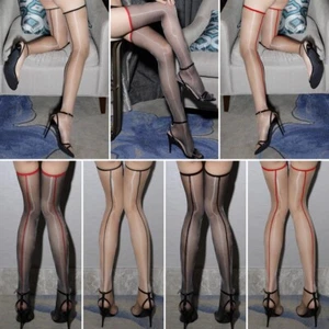 1den UltraThin Glänzend Halterlose Strümpfe Sheer Transparent Nylons Stockings - Bild 1 von 15