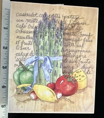 Les Legumes #80191 Mildred Wyatt Vegetables Rubber Stamp Stamps Happen Large - Изображение 1 из 4