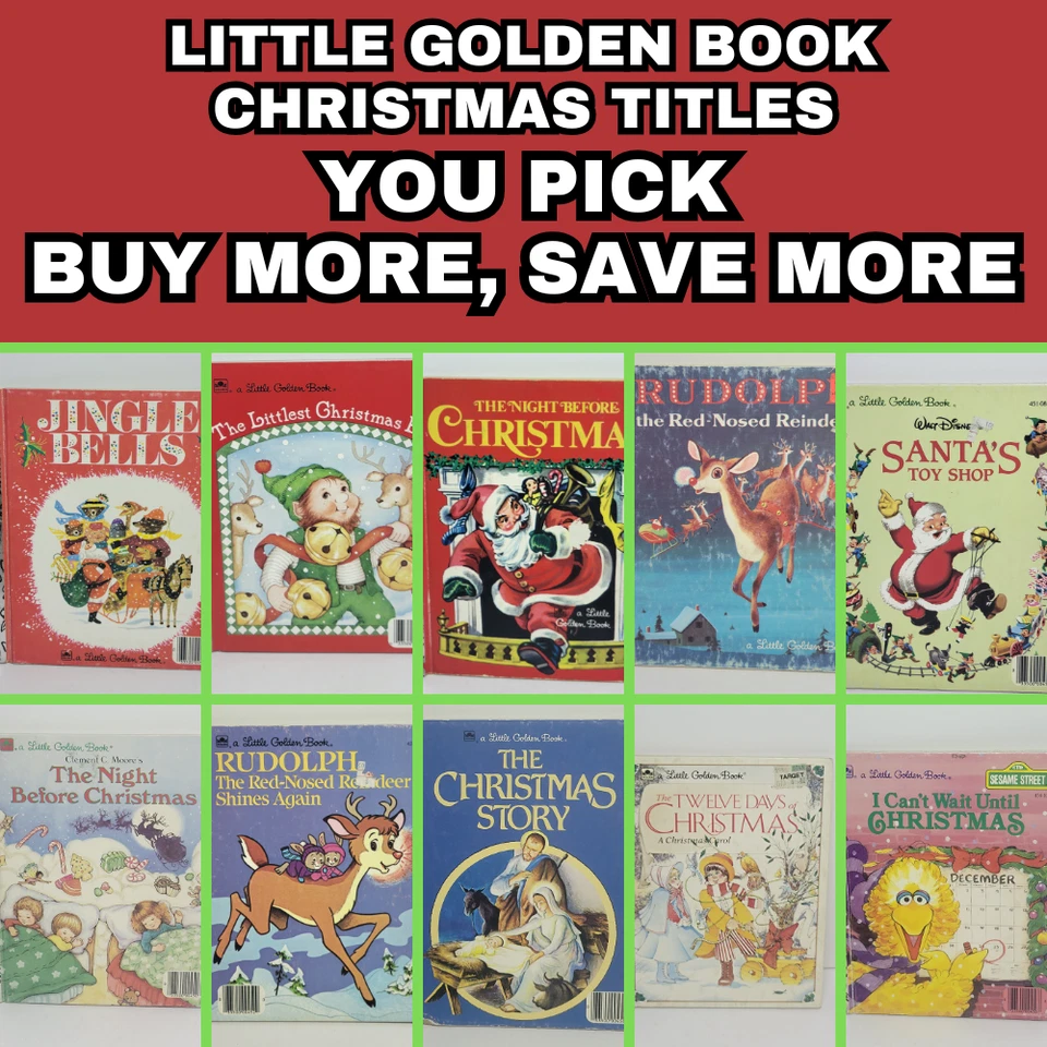 Vintage Little Golden Books Christmas You Pick Buy 2 or More Save 35% to 55% Off - Image 1 of 1