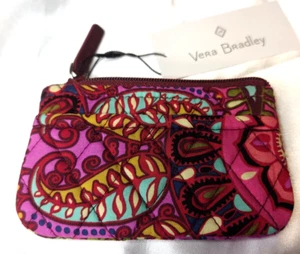 Vera Bradley's ZIP COIN PURSE With Pocket in RESORT MEDALLION Pattern 5 x 3, NWT - Picture 1 of 7