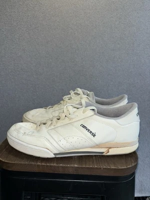 10.5 1980s/90s Converse SLAM Tennis Shoes White LEATHER Vintage Men - Image 1 of 4