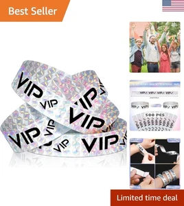 500er Pack wasserdichte VIP Armbänder - Reißfeste Partyarmbänder für Events - Bild 1 von 7