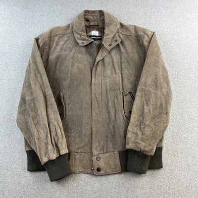 Chaqueta de Colección Solo Miembros Para Hombres 42 Marrón Gamuza Abrigo de Bombardero Hecho en Corea Adulto Foto 1 de 4