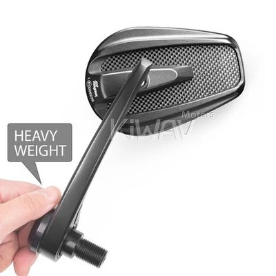 Espejos retrovisores Barend delgados fibra de carbono real pesado negro se adapta a Yamaha SMAX TMAX530 Foto 1 de 4