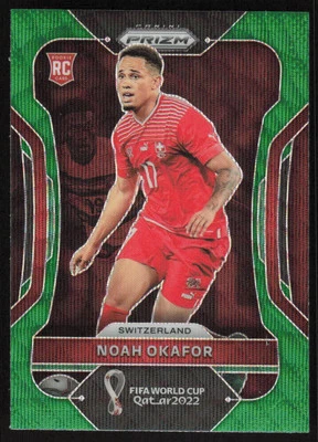 2022 Panini Prizm FIFA World Cup Qatar Green Wave Rookie Noah Okafor Switzerland - Image 1 of 2