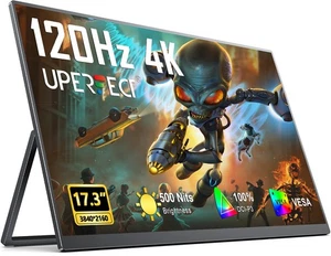 UPERFECT 120Hz 4K Gaming Monitor 17.3" 3840x2160 Portable Monitor for PS4/5 Xbox - Picture 1 of 8