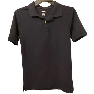 IZOD Polo Manga Corta Camisa Negra Golf Uniforme Escolar Niños Talla L 14/16 Foto 1 de 4