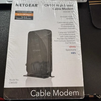 NETGEAR CM500 (CM500100NAS) 680 Mbps - Black - Image 1 of 2
