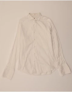 MASSIMO DUTTI Mens Slim Fit Formal Shirt Size 41 Medium White Cotton BY20 - Picture 1 of 3