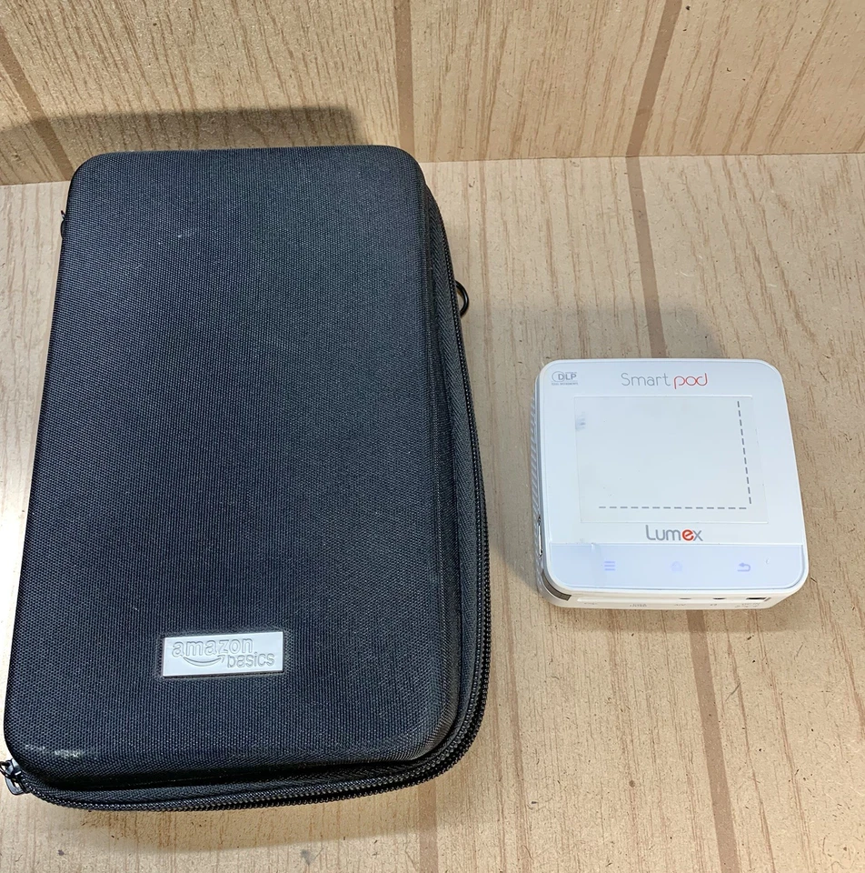 Lumex Smart Pod Mini Pocket Size Projector HD 1080p 120" Display, White Mx-100 - Image 1 of 4