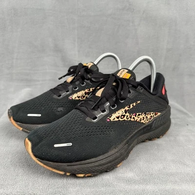 Brooks Adrenaline GTS 22 Leopard Print Running Shoes Women's 6.5 Black Coral - Image 1 of 4