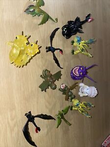 Dreamworks How to Train Your Dragon Mini Figures Toys Bundle x12 Dragons