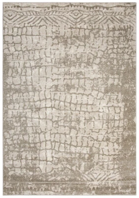 Rizzy Rugs Beige Contemporary Scales Rows Diagonals Area Rug Striped VCA102 - Image 1 of 4