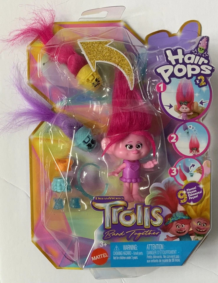 Trolls Poppy Branch Band Together Hair Pops Small Dolls Mattel DreamWorks
