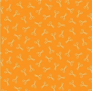 Knit One Purl Two Cotton Knitting Yarn theme Scissor Fabric Michael Miller Yard - Picture 1 of 1