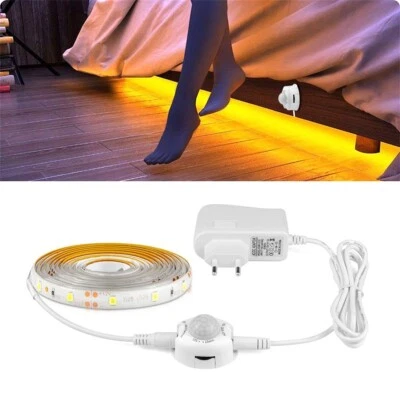 1-5M PIR Motion Sensor LED Strip Light In Under Cabinet Closet Night light 12V J - Image 1 of 4