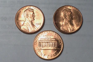 1987-P&D @ Nice Unc. set of Lincoln Memorial Pennies.!! {From rolls} - Picture 1 of 1