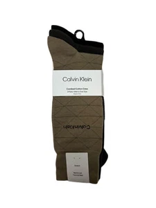 Calvin Klein Men's 3 Pair Multicolor Mid Calf Combed Cotton Socks Sz 7-12 NWT - Picture 1 of 3