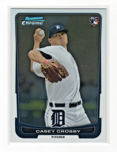 CASEY CROSBY 2012 Bowman Chrome Draft ROOKIE CARD #14 DETROIT TIGERS
