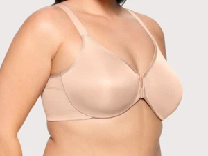 Reggiseno donna Glamorise taglia 36C chiusura frontale postura schiena WonderWire beige 9265 - Foto 1 di 12