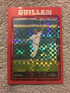 2005 Topps Chrome JOSE GUILLEN Red Xfractor Refractor #d/25 Los Angeles Angels - Picture 1 of 4