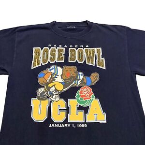 Vintage UCLA Bruins Shirt Mens Large 90s 1999 Rose Bowl NCAA Navy Blue Football