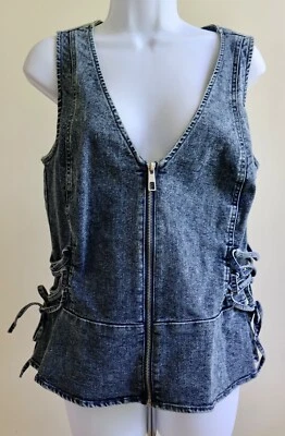 VENUS CORSÉ SIN MANGAS CUELLO EN V TOP VAQUERO = TALLA 16 = NUEVO Foto 1 de 4