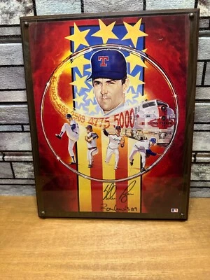 Nolan Ryan & Ron Lewis Auto Print on Plaque, Free Same Day QuikShip - Image 1 of 3