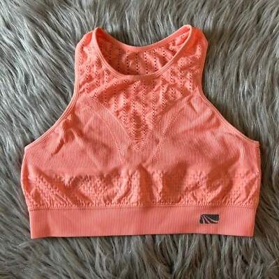 Sujetador deportivo inalámbrico Marika Tek para mujer talla pequeña rosa espalda deportiva cuello alto Foto 1 de 4