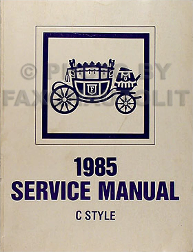 Manuale Del Corpo 1985 Cadillac Fleetwood Brougham Deville Buick Electra Olds 98 - Immagine 1 di 1
