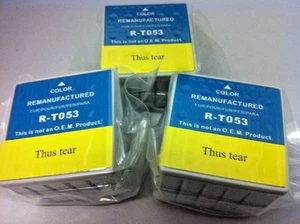 Cartucho de inyección de tinta multicolor T053 para lápiz óptico Epson foto 750 720 700 710 paquete de 3 - Imagen 1 de 2