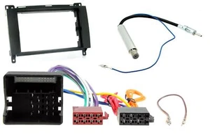 Kit adaptador aéreo cableado envolvente doble din fascia radio coche para Mercedes VW - Imagen 1 de 1