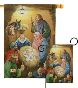 Saggi Natività 3 Re Gesù Religione Giardino Santo Casa Cortile Bandiera - Foto 1 di 13