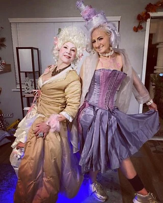 Antoinette Victoriano Corsé bullicio Renacimiento Vestido Vestido Halloween Pastel Juegos con disfraces Foto 1 de 4