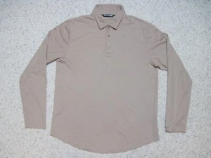Travis Mathew Herren Large 1/4 Button Up Pullover Shirt Beige 100% Baumwolle - Bild 1 von 11