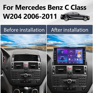 For 2007-2010 Mercedes Benz C-Class Stereo Radio 8'' Android 13 GPS Wifi Player - Picture 1 of 16