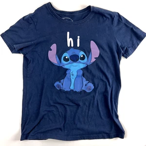 Disney Lilo & Stitch T-Shirt Navy Blue Youth XL (36" Chest) - Picture 1 of 6