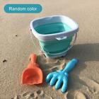 3Pack of Summer Telescopic Buckets Set with Rake and Shovel for Beach Toys
