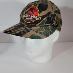 Jurassic Park El Mundo Perdido Dinosaurio Película Promo SnapBack Sombrero 1997 Camuflaje - Imagen 1 de 12