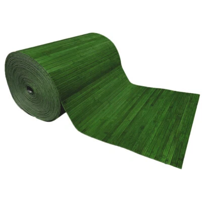 Tappeto Guida Passatoia Corsia Cucina Bambù Retro Antiscivolo Gomma Verde - Immagine 1 di 2