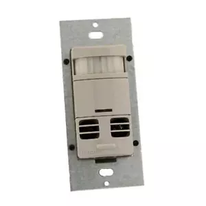 Leviton Motion Sensor Indoor Multi-Technology In-Wall Switch Push Button Gray - Picture 1 of 4