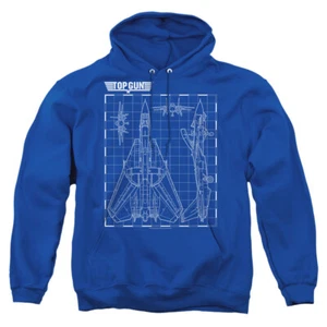 Top Gun "Schematic" Pullover Hoodie, Sweatshirt or Long Sleeve T-Shirt - Picture 1 of 9