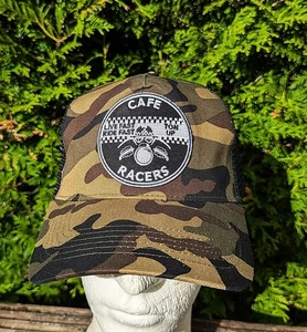Cafe Racers Trucker Cap Mütze Norton BSA Biker Snapback Camouflage Beechfield - Picture 1 of 3