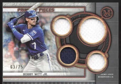 Bobby Witt Jr. 2023 Topps Museum Primary Pieces Relic Copper #SPPPQR-BWJ /75 - Image 1 of 2