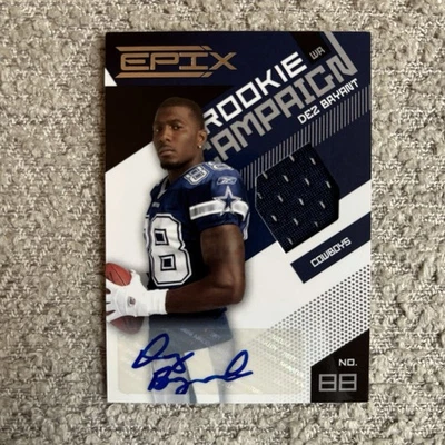 Dez Bryant 2010 Panini Epic Autograph Relic Rookie Dallas Cowboys RC Card /100 - Image 1 of 2