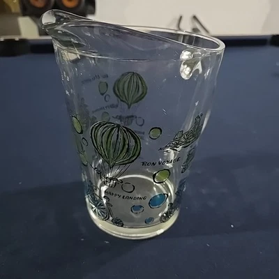 Jarra de té vintage de 64 oz azul claro verde Bon Voyage tema de viaje Foto 1 de 4