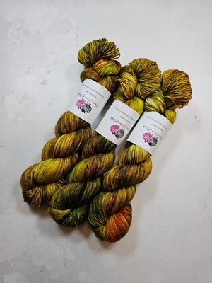 SW Merino Seide Kaschmir Garn, 4-fädig, Fingering Gewicht, 100 g, TURNING LEAVES - Bild 1 von 4