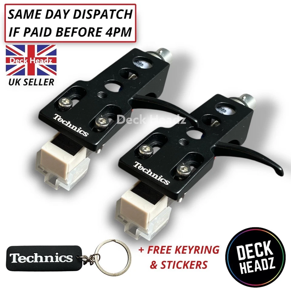 2 x Technics Headshell With AT3600L Cartridge & Replacement Stylus + FREE GIFTS - Image 1 of 4