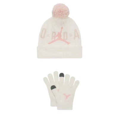 Nike Ensemble bonnet et gants pour Enfant Pom Beanie Blanc - Photo 1/4