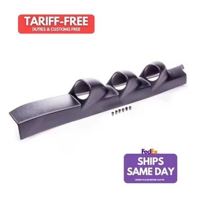 Autómetro 12201, una cápsula de triple calibre de plástico negro de 2-1/16 pulgadas - Se adapta a Camaro 82-92  Foto 1 de 4